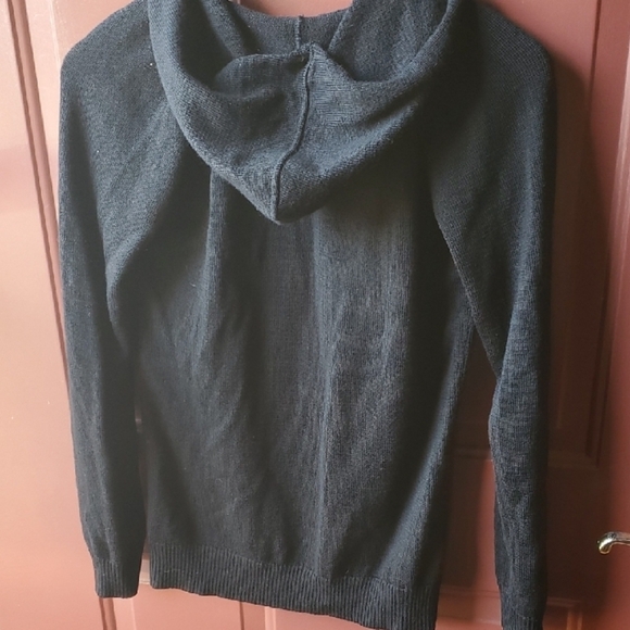 Lacoste Black Zip Up Sweater Wool Size 40 EURO - Picture 7 of 9